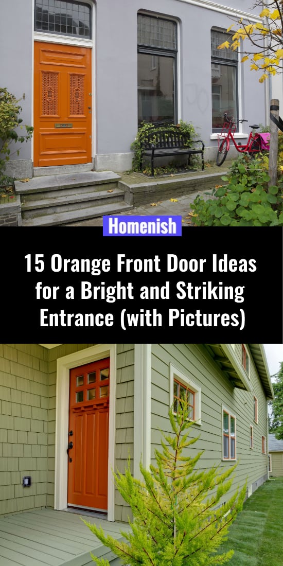 15對明亮的橙色前門想法和引人注目的入口(圖片)