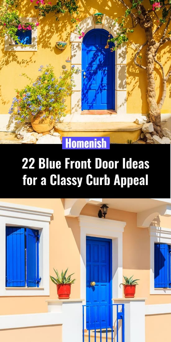 22個藍色前門的想法，優雅的外觀吸引力