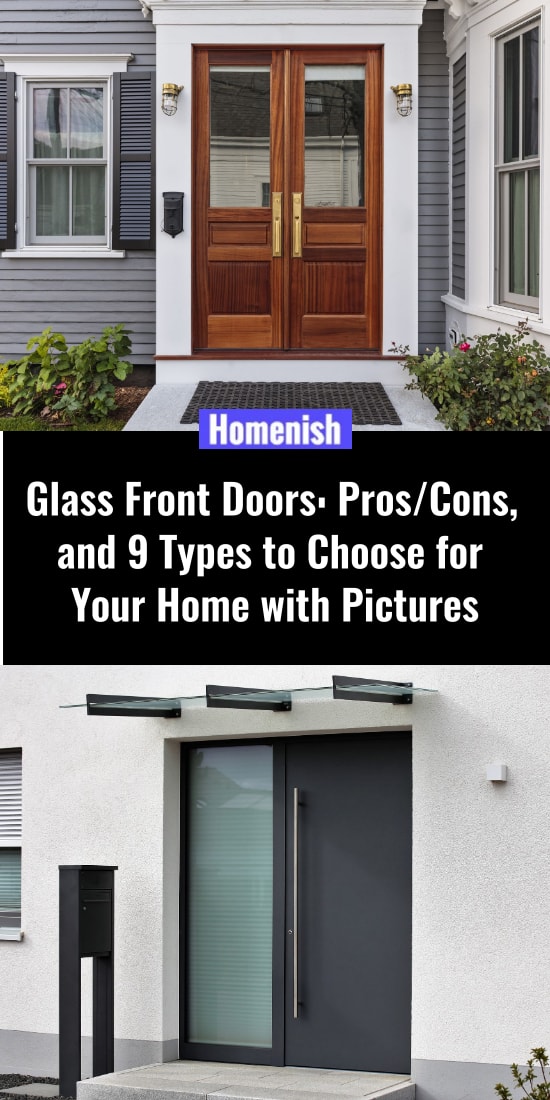 玻璃前門procons，和9種類型選擇為您的家與圖片