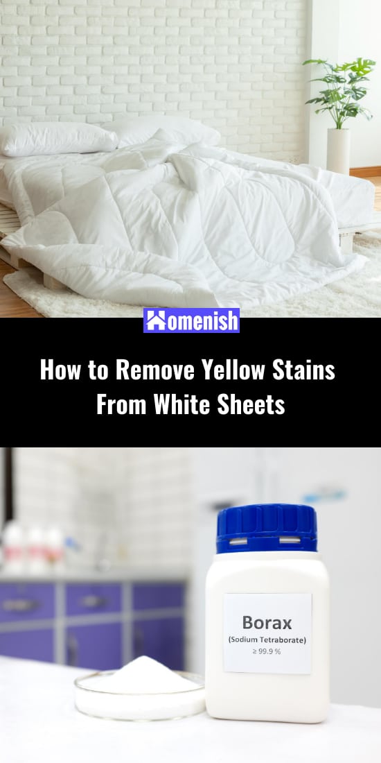 如何刪除黃色汙漬從白色床單嗎