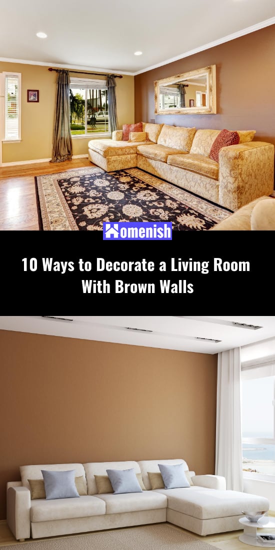 用棕色牆壁裝飾客廳的10種方法