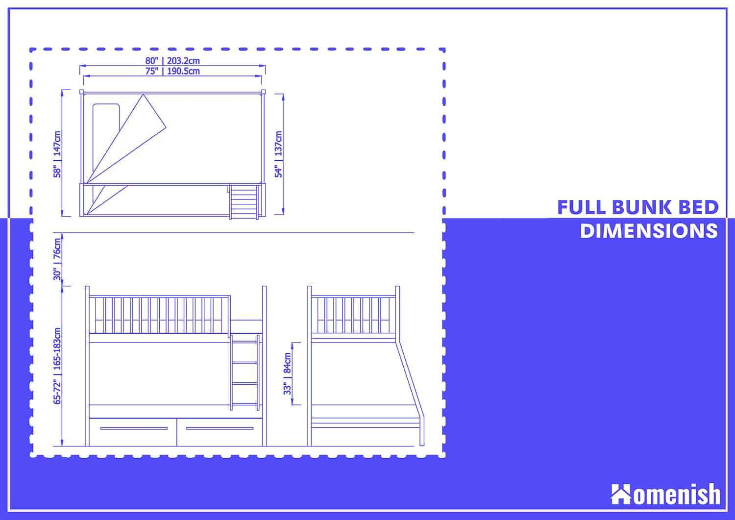 Full Bunk Bed Dimensions
