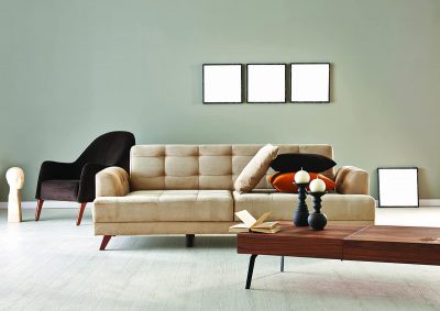 8灰色牆壁與棕色家具的想法,讓你的空間