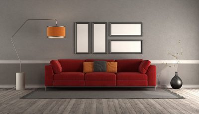 如何與紅色沙發:8補充裝飾的想法