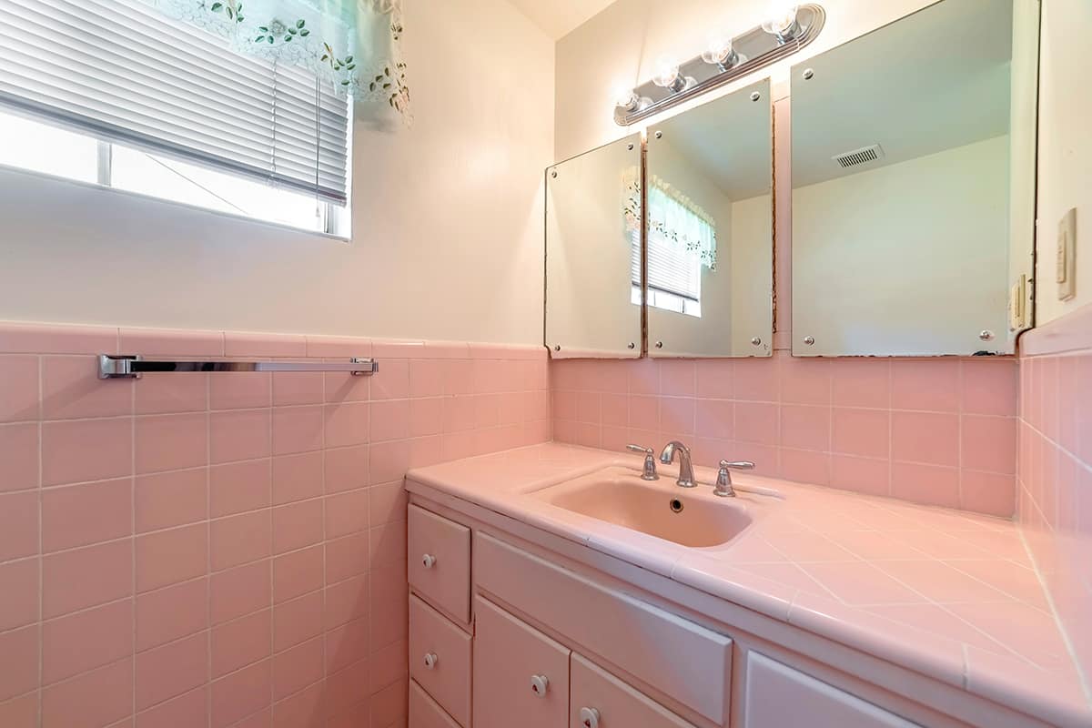 粉紅色浴室