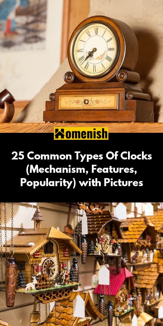 25種常見類型的時鍾(機製，特點，流行)與圖片