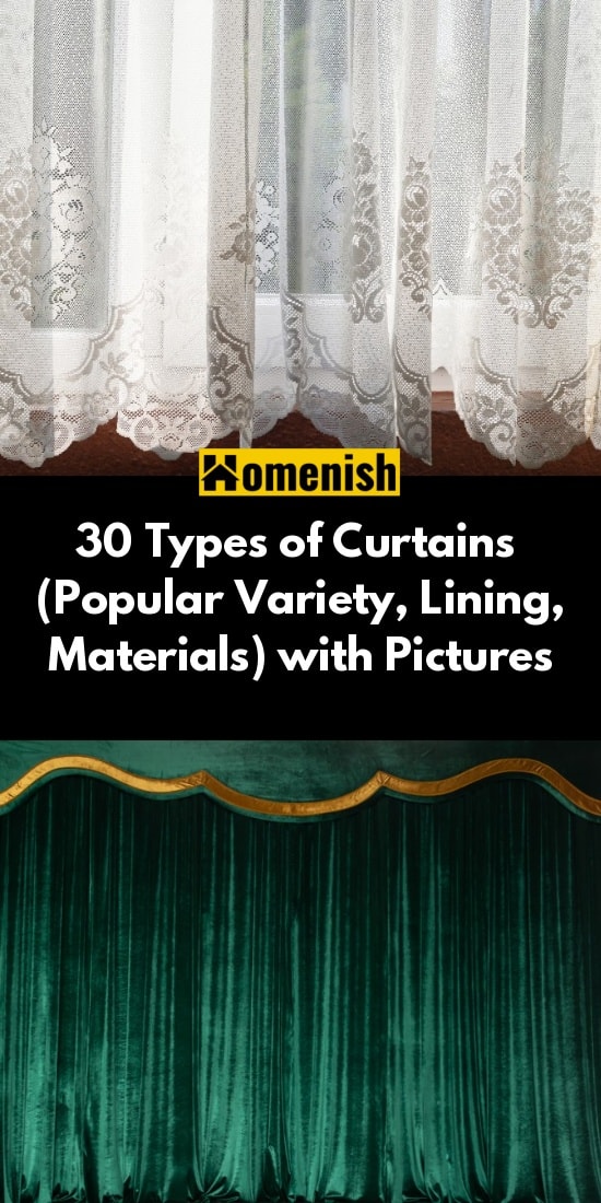 30種窗簾(流行品種，內襯，材料)配圖片