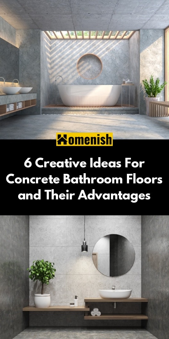 混凝土浴室地板的6個創意及其優點
